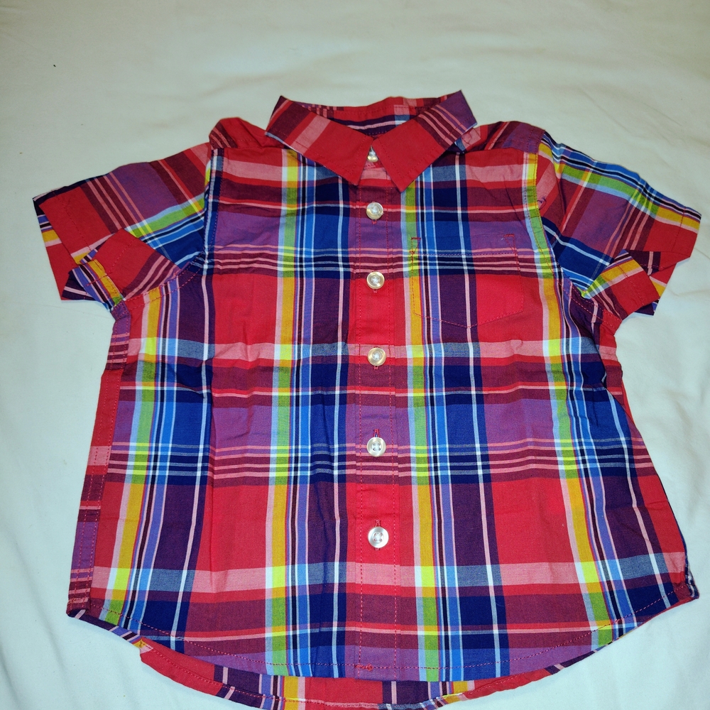 Amazon Essentials Kids Plaid Button Down Shirt - NWOT, Back To School